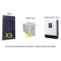 Kit solar 5940w/2970w Diarios 2 Baterías AGM