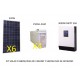 Kit solar 2x Placa 150w Bateria 250ah Regulador 30a inversor 600w