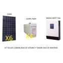Kit solar 11880w/5940w Diarios 4 Baterías AGM